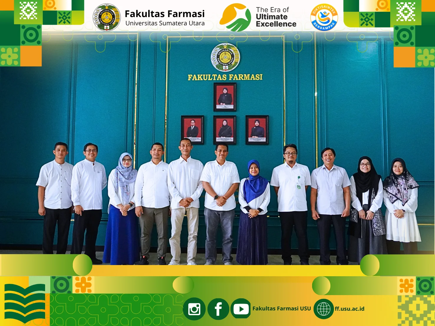 Perkuat Kerja Sama Akademik, Fakultas Farmasi USU Terima Kunjungan Benchmarking dari Departemen Farmasi FMIPA Universitas Syiah Kuala